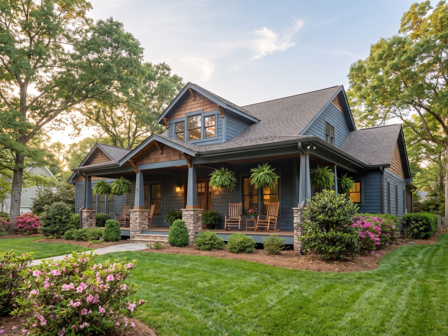Residential property with a covered front porch